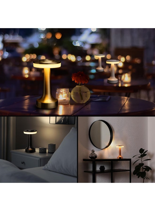 NIBEMINENT Portable LED Table Lamp with Touch Sensor, 3-Levels Brightness, Rechargeable Battery Up to 48 Hours Usage, Night Light for Kids Nursery, Nightstand Lamp, Bedside Lamp - Image 5